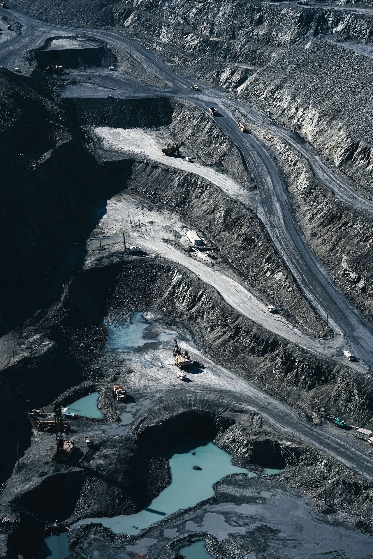 Open-pit mining operations in Papua New Guinea