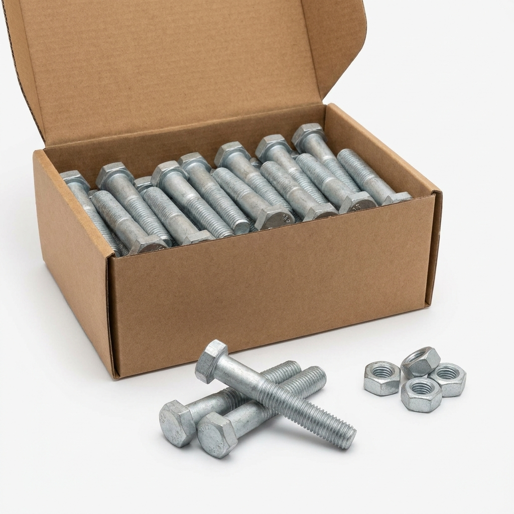[ZL-FAS-HB1250] Hex Bolt & Nut M12×50 – Galv (box 50)