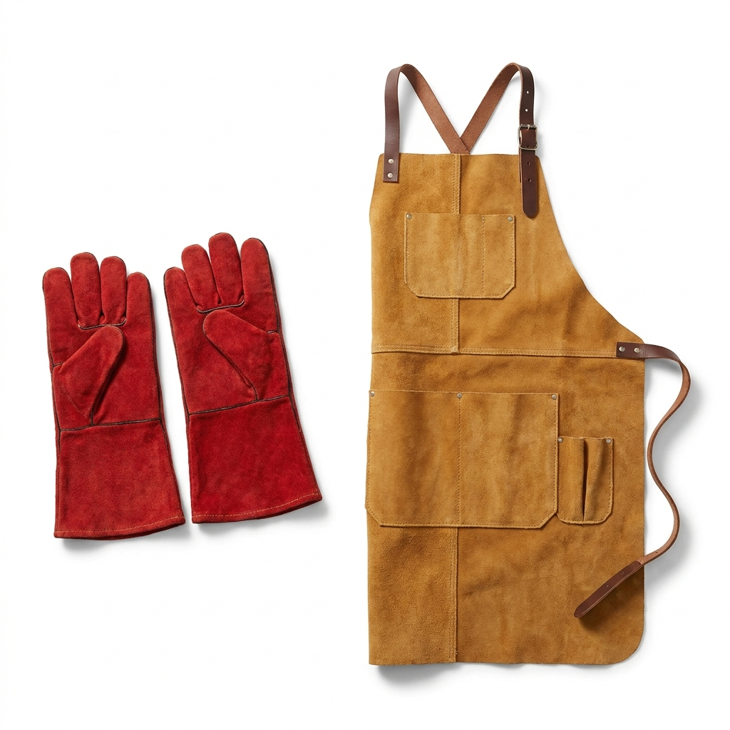 Welding Gloves & Apron Set