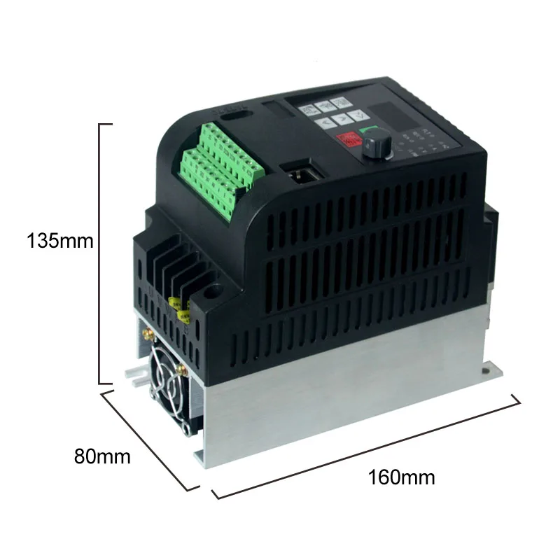 [ZX-29B80132] VFD Inverter 1.5 kW for Single-Phase Motors, Single-Phase 220 V In and Out