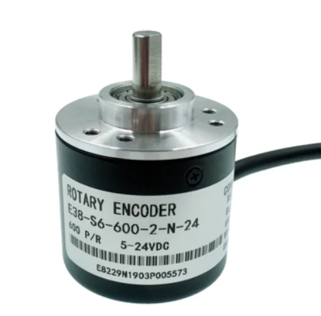 [ZX-BC13C008] Incremental Rotary Encoder E38S6, 600 P/R, A/B NPN Open Collector, 5-24 V DC, 6 mm Shaft