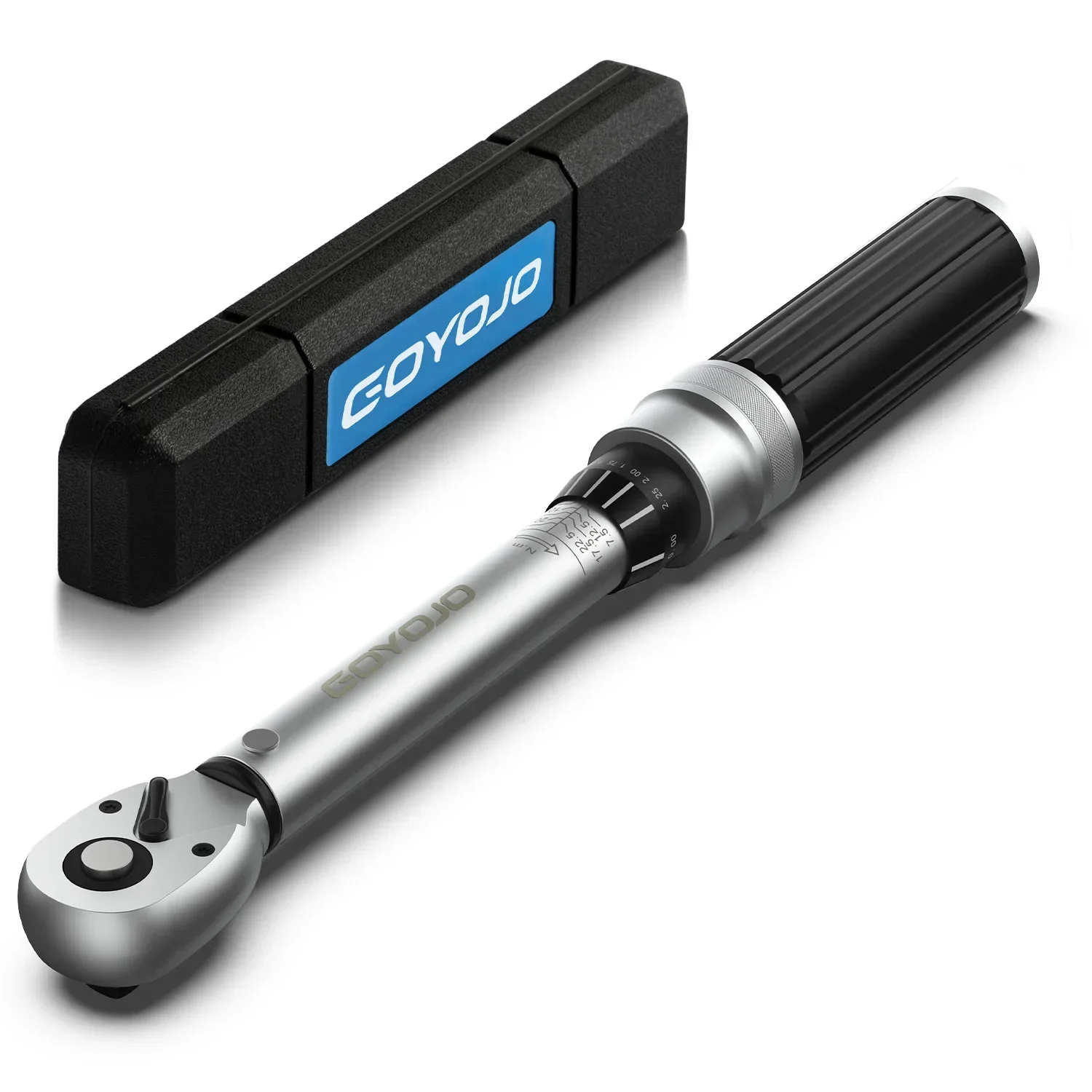 [ZX-A075855F] GOYOJO Adjustable Torque Wrench 5-25 N.m with Reversible Ratchet Head