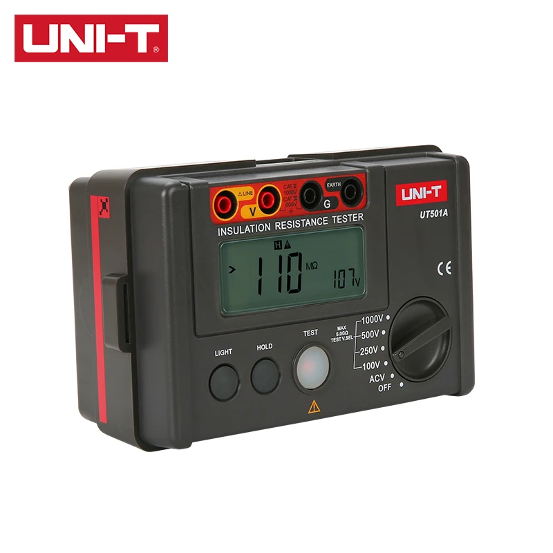 UNI-T UT501A Digital Insulation Resistance Tester, 100-1000 V, 5.5 GOhm