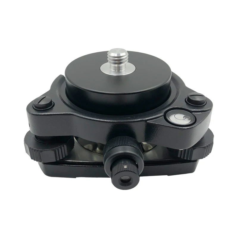 Three-Jaw Tribrach with Optical Plummet and Fixed 5/8x11 Adapter, Black